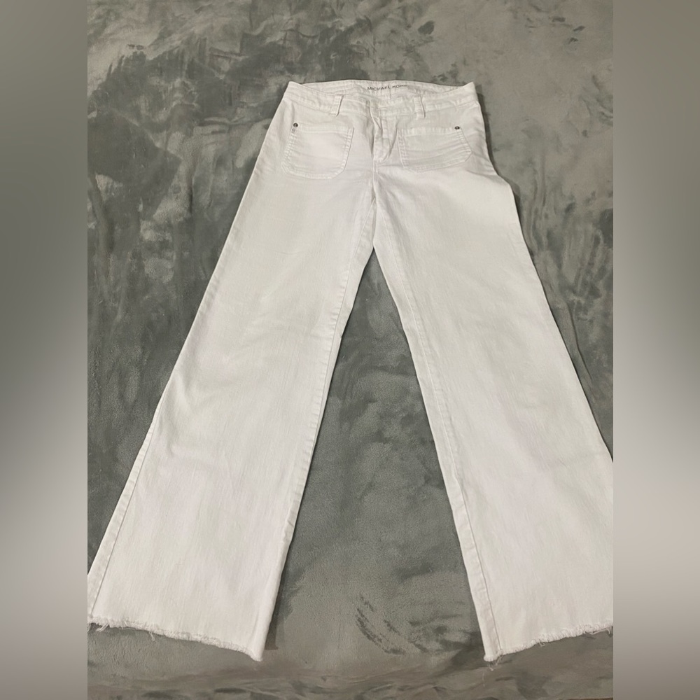 70’s style white jeans, size 6.